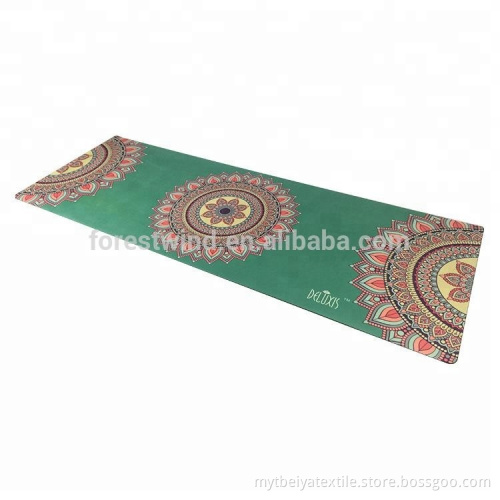 Factory Price Digital Custom Print Natural Rubber Suede Eco Yoga Mat